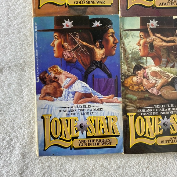 Vintage Lone Star Action Western Romance Novel x4 - Picture 4 of 15